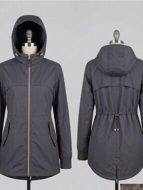 Mondetta women's gray winbreaker outdoor rain jacket size S